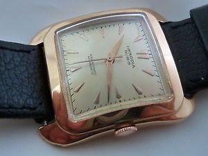 AMAZING SWISS HERODIA 18K PINK SOLID GOLD SUPER AUTOMATIC 30  JEWELS VINTAGE 50s