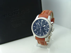 FORTIS B42 Fliegeruhr Day Date & Chronograph 656.10.11.L01 + Box & Papiere