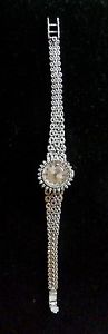 OROLOGIO gioiello JUNGFRAU 17 RUBINI in ORO 750 18k white gold watch montre