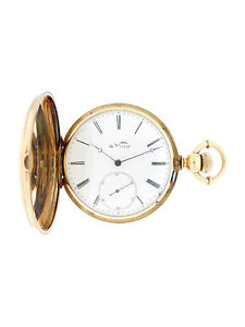 John Reymond Locle Detent Chronometer 18k Yellow Gold Hunter Pocket Watch