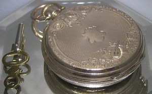 Antique 14k Yellow Gold A. & U. Bourquin Key Wind Pocket Watch No. #389