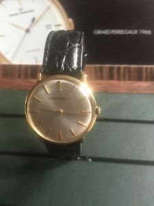 Collector Vintage 14k Solid Yellow Gold GIRARD PERREGAUX Men's Wrist Watch 1960s