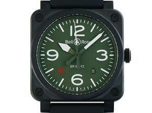 Bell & Ross Aviation BR 03-92 Military Type Keramik Automatik Armband Kautschuk