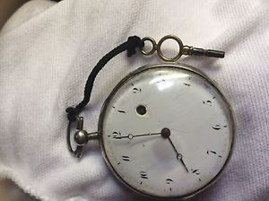 1700'S DRESDEN   58 MM FUSEE SIGN J.F.SCHUMANN GUTKAES  WORKING RARE ESCAPEMENT