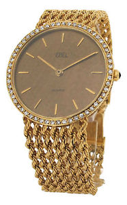 Ebel 18ct Yellow Gold & Diamond Quartz Wristwatch