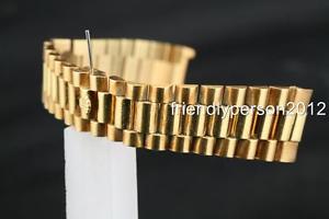 Customized After Market 18K Solid Yellow Gold Men's 20mm President Bracelet 8385