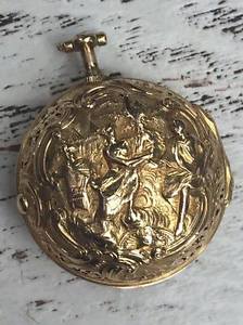 1770's James McCabe Royal Exchange Repeater Verge Fusee Repousse 22k Gold Watch