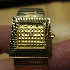 Authentic BUECHE GIROD 14k Ultraslim Unisex Watch 14KT SOLID GOLD
