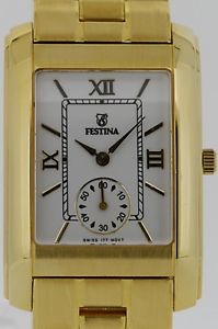 Festina Men's Dress Watch 18k Gelbgold -ungetragen-