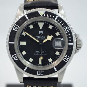 Vintage Tudor Snowflake 9411/0 Submariner 1976 Stainless Steel Black Watch