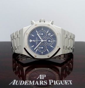 Audemars Piguet Royal Oak Chronograph blau blue 39mm 26300ST.OO.1110ST.04 - FULL