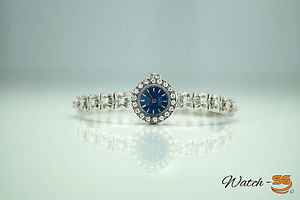 Roxy Anker Incabloc Vintage 585/14K Weißgold Diamanten