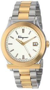 Ferragamo Men's FF3070014 FERRAGAMO 1898 Silver Dial Two-Tone Steel Date Watch