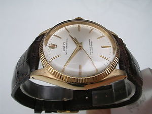 ROLEX OYSTERPERPETUAL 1005 DEL 1965 ORO MASSICCIO 18 KT AUTOMATICO OROLOGIO UOMO