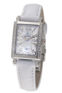 Gevril Women's 8249NE Super Mini Quartz White Mother of Pearl Diamond Watch