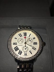 Women's MICHELE 'Serein' Diamond Two-Tone Watch