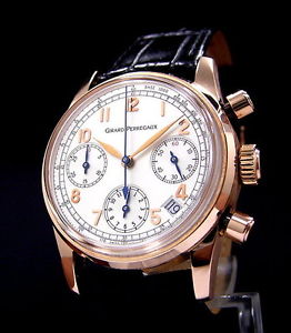 GIRARD PERREGAUX 18K ROSE GOLD VINTAGE 1945 CHRONOGRAPH AUTOMATIC VP:28000 Euro