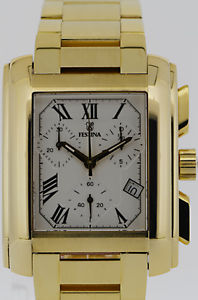 Festina Men's Chronograph 18k Gelbgold -ungetragen-