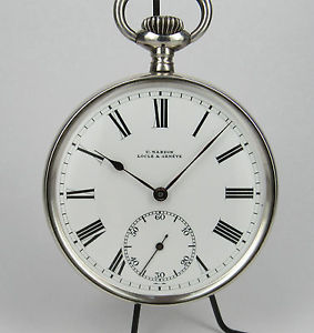 Vintage ULYSSE & NARDIN pocket watch, O,900 solid silver, excellent !!