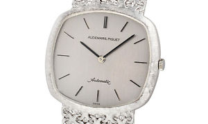 Used Watch Men Audemars Piguet Two stitches Automatic Silver White gold H6A