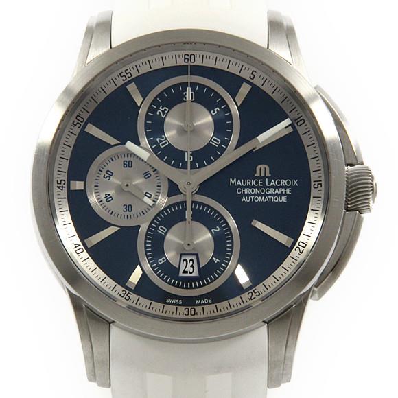 Used[B] Watch Maurice Lacroix PT6188-SS001-430 Pontos Chrono Blue White A3Z