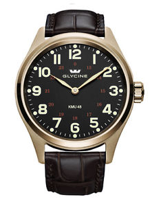 Orologio Glycine Kmu 48 5N Ref.3906 Matt Gold Manuale Nuovo con Garanzia