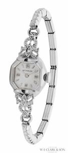 Wittnauer 14ct White Gold Diamond Set Mechanical Wristwatch