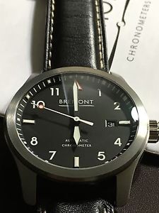 BREMONT SOLO / WH black dial, mint condition Complete WithB&P From TourNeau!!!!!