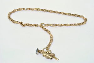 43.7 Gram Yellow Gold Pocket Watch Chain Accessory