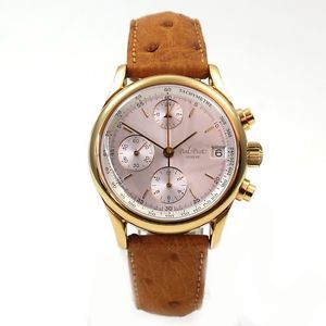 Paul Picot Chrono Fabriqué En Suisse Lemania 5100 Bracelet Hommes Cuir