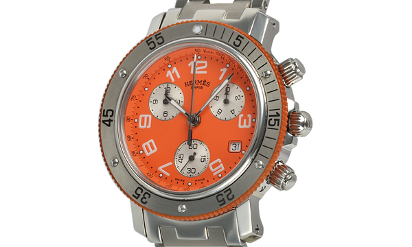 Used Watch Men Hermes Clipper Diver Chronograph CL2.916.830 / 3762 quartz Q4L