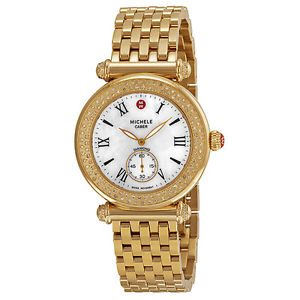 Michele Caber Diamond Gold Tone Ladies Watch MWW16A000038