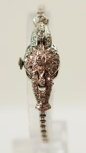 Ladies Vintage Art Deco 14K Gold Diamond Watch
