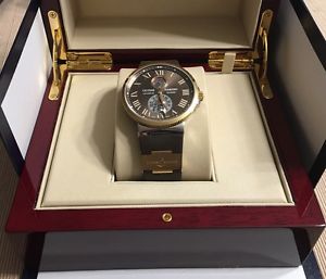 Ulysse Nardin Maxi Marine Chronometer 43mm 2Tone 18k Rose Gold Brown Dial 265-67