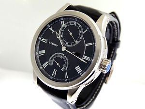 L.Leroy Marine Chronometer de Pond 18K Wt,Gold Guilloche 43mm Rare $31,800 NIB