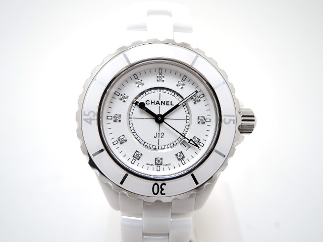 Used[A] Watch CHANEL J12 H1628 quartz White 12PD ceramic N3Y