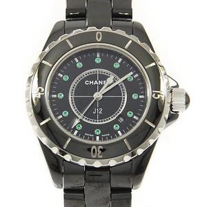 Authentic CHANEL H2130 J12 33mm Ceramic 12PEmerald Quartz  #260-001-489-2288
