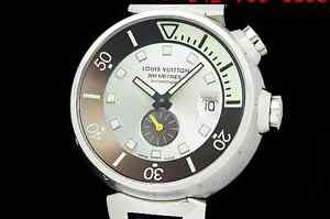 Auth LOUIS VUITTON Tambour Diving Q103M SS Auto Men's Watch(S A4166)