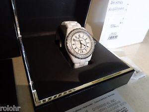 CHANEL J12 AUTOMATIC WHITE CERAMIC DIAMOND WATCH 38 MM FACTORY DIAMONDS UNISEX