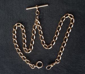 HEAVY, ANTIQUE, VICTORIAN 15CT GOLD POCKET WATCH DOUBLE ALBERT CHAIN NECKLACE