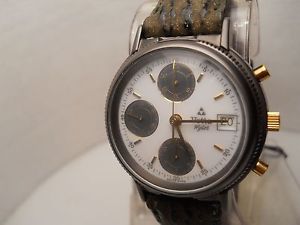 WYLER VETTA  MAN'S  CRONOGRAPH AUTOMATIC GUN METAL-NEW-E.T.A VALJOUX 7750