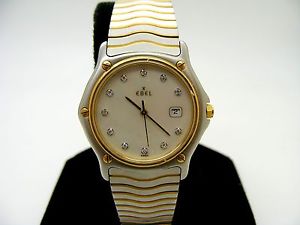Ebel Two tone 18k Yellow Gold and Stainless Steel diamond wristwatch