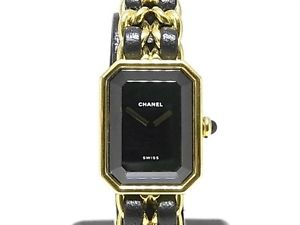 Used[A] Watch CHANEL Premiere M Quartz Black board GP / leather C7J