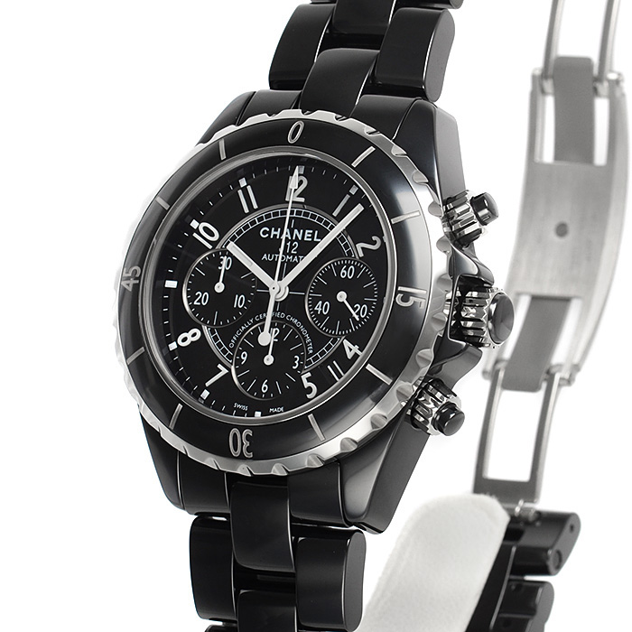 Used Watch Men Chanel J12 Chrono H0940 Automatic black ceramic S6P