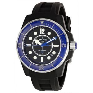 Chanel Mens H2559 J12 Black Rubber Strap Watch