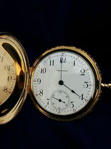 Antique 1900 Waltham 17j Riverside 16 Size Pocket Watch 14k Solid Gold Hunter