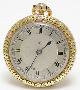 Rare Antique 18ct RUBY CYLINER Pocket Watch by Moulinie Bautte & Moynier -c1810