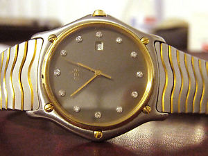 EBEL Classic Herrenuhr Ø 30mm mit Diamanten besetzt