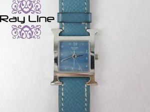 Auth HERMES Hermes H watch HH1.210 B mark engraved with box mint cond.  [Used]