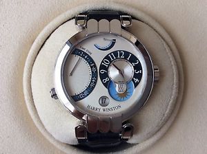 Harry Winston Premier Excenter Time Zone 18k White Gold Retail $ 64 800